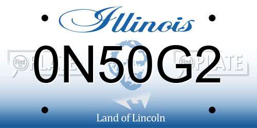 0N50G2 Illinois License Plate
