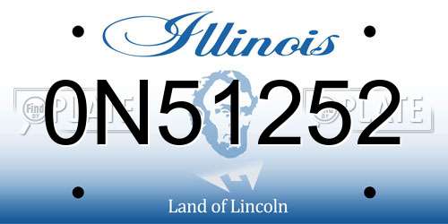 0N51252 Illinois License Plate