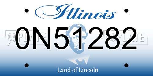 0N51282 Illinois License Plate