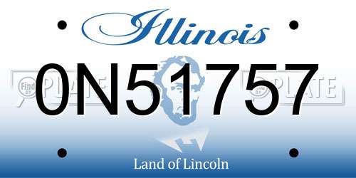 0N51757 Illinois License Plate