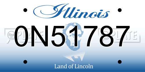 0N51787 Illinois License Plate