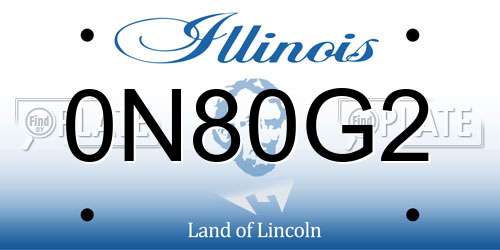 0N80G2 Illinois License Plate