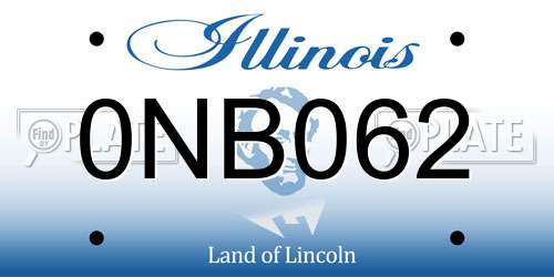 0NB062 Illinois License Plate