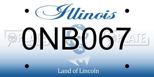 0NB067 Illinois License Plate