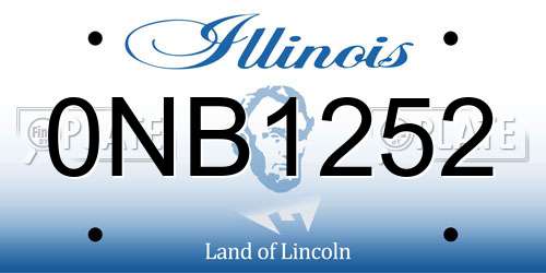 0NB1252 Illinois License Plate