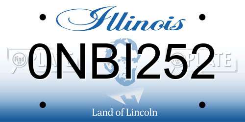 0NBI252 Illinois License Plate