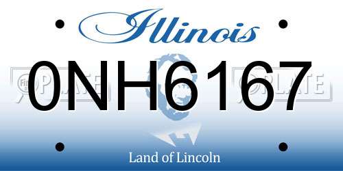 0NH6167 Illinois License Plate