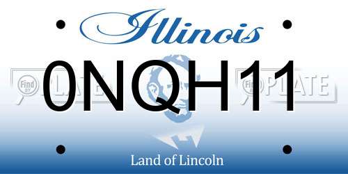 0NQH11 Illinois License Plate