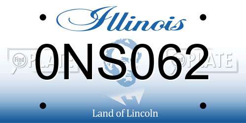 0NS062 Illinois License Plate