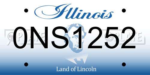 0NS1252 Illinois License Plate