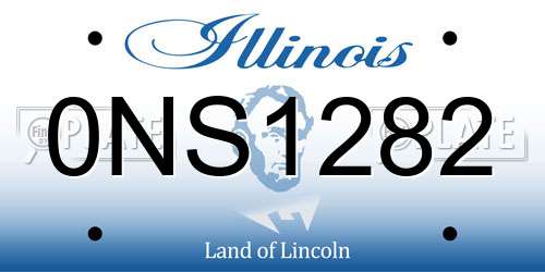 0NS1282 Illinois License Plate