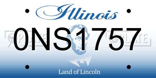 0NS1757 Illinois License Plate