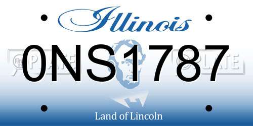 0NS1787 Illinois License Plate