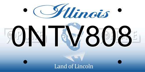 0NTV808 Illinois License Plate