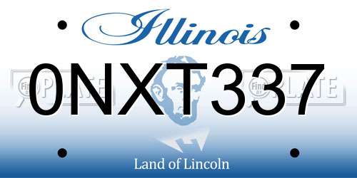 0NXT337 Illinois License Plate