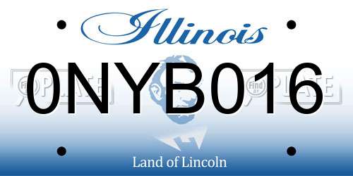0NYB016 Illinois License Plate
