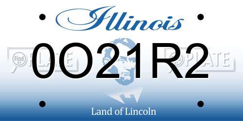 0O21R2 Illinois License Plate