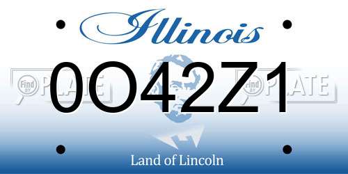 0O42Z1 Illinois License Plate