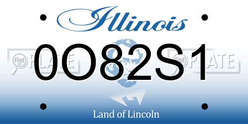0O82S1 Illinois License Plate
