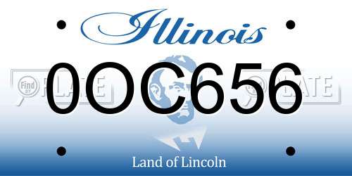 0OC656 Illinois License Plate