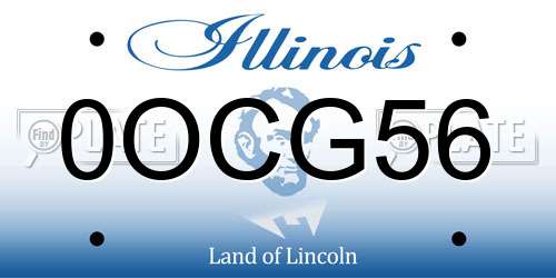 0OCG56 Illinois License Plate