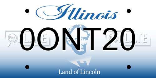 0ONT20 Illinois License Plate
