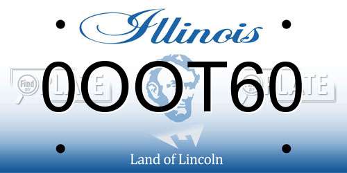 0OOT60 Illinois License Plate