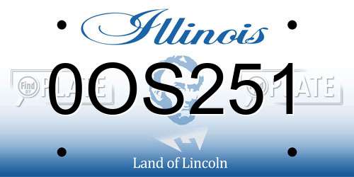 0OS251 Illinois License Plate