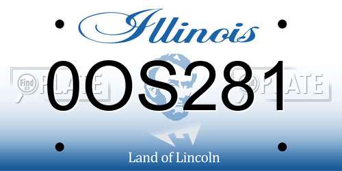 0OS281 Illinois License Plate