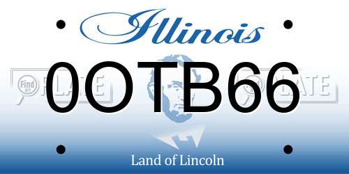0OTB66 Illinois License Plate