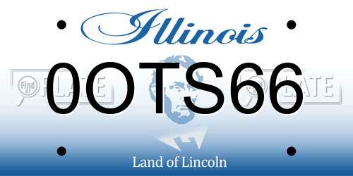 0OTS66 Illinois License Plate