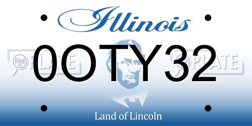 0OTY32 Illinois License Plate