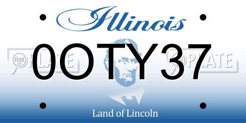 0OTY37 Illinois License Plate