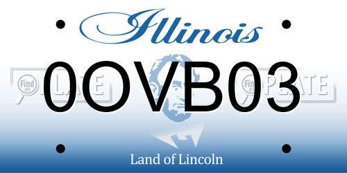 0OVB03 Illinois License Plate