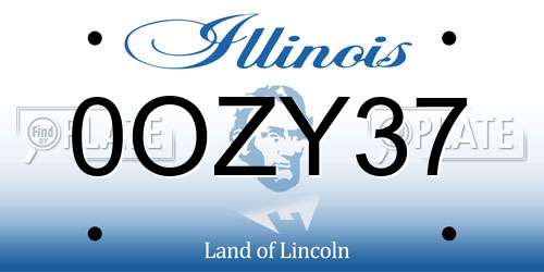 0OZY37 Illinois License Plate