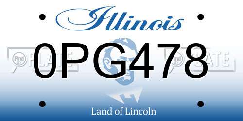 0PG478 Illinois License Plate