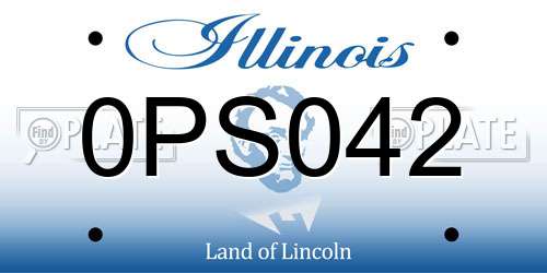 0PS042 Illinois License Plate