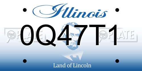 0Q47T1 Illinois License Plate