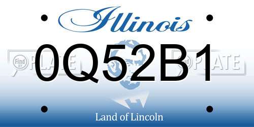 0Q52B1 Illinois License Plate
