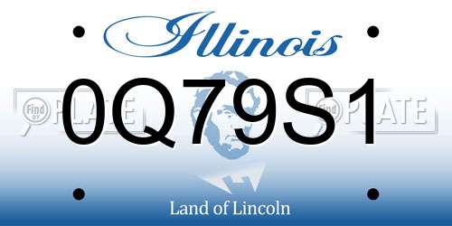 0Q79S1 Illinois License Plate