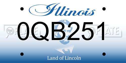 0QB251 Illinois License Plate