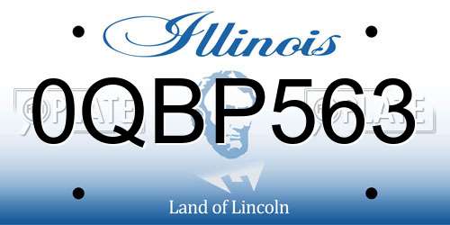 0QBP563 Illinois License Plate