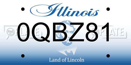 0QBZ81 Illinois License Plate