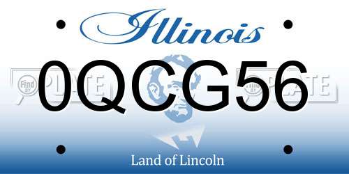 0QCG56 Illinois License Plate