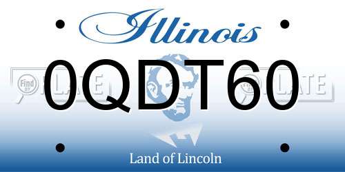 0QDT60 Illinois License Plate