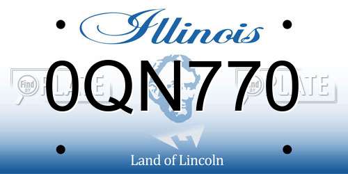 0QN770 Illinois License Plate