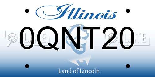0QNT20 Illinois License Plate