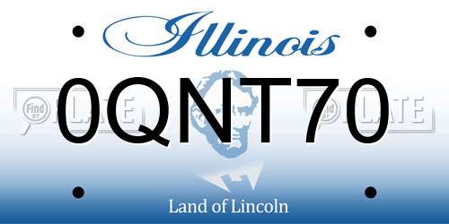 0QNT70 Illinois License Plate