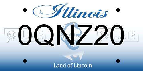 0QNZ20 Illinois License Plate