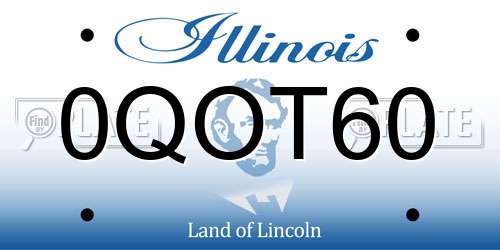 0QOT60 Illinois License Plate